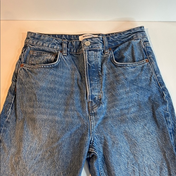 Reformation Cynthia High Rise Straight Jeans in Colorado Wash - Picture 6 of 16